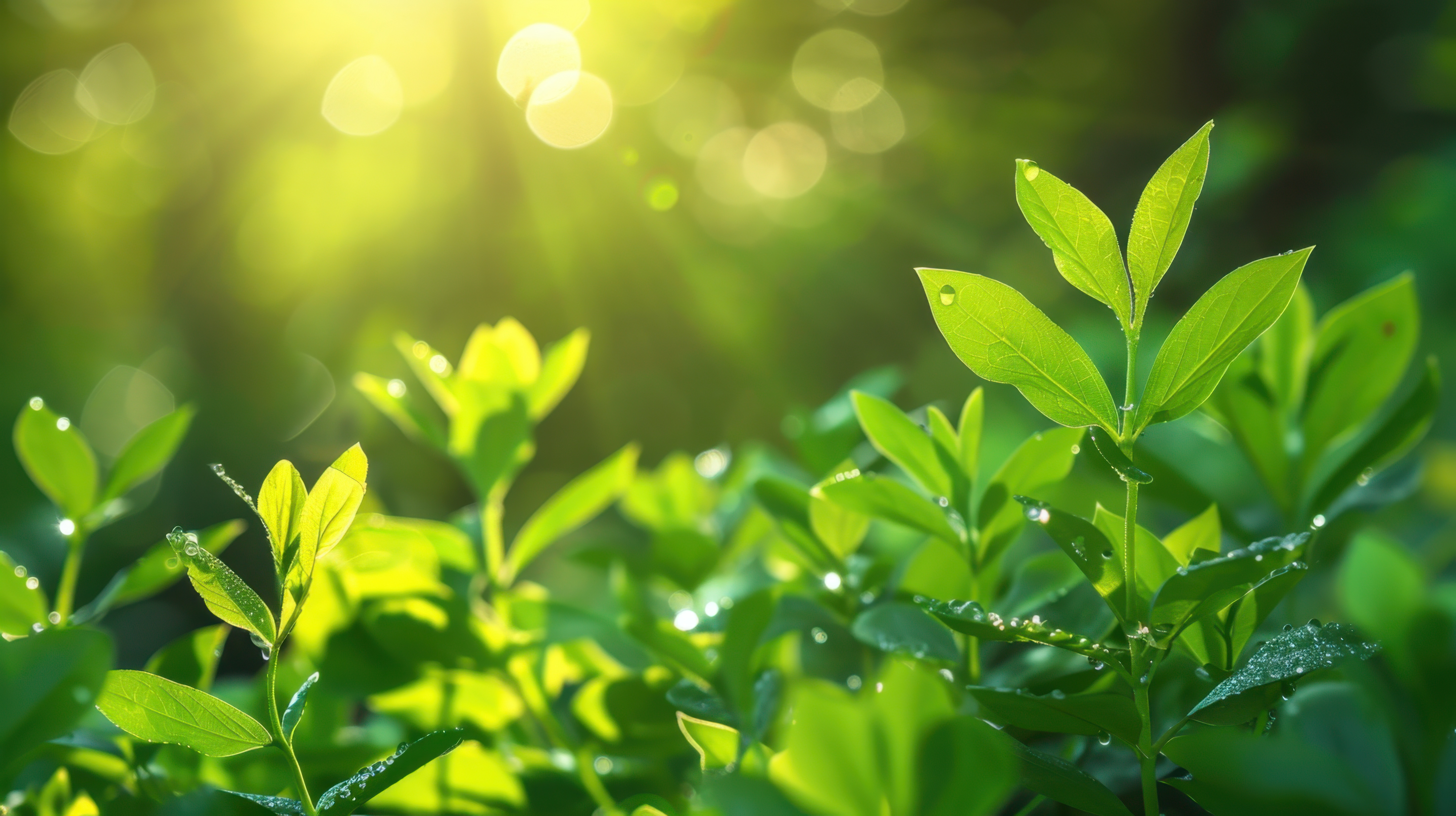 太陽のエネルギーを利用して光合成をおこなう植物