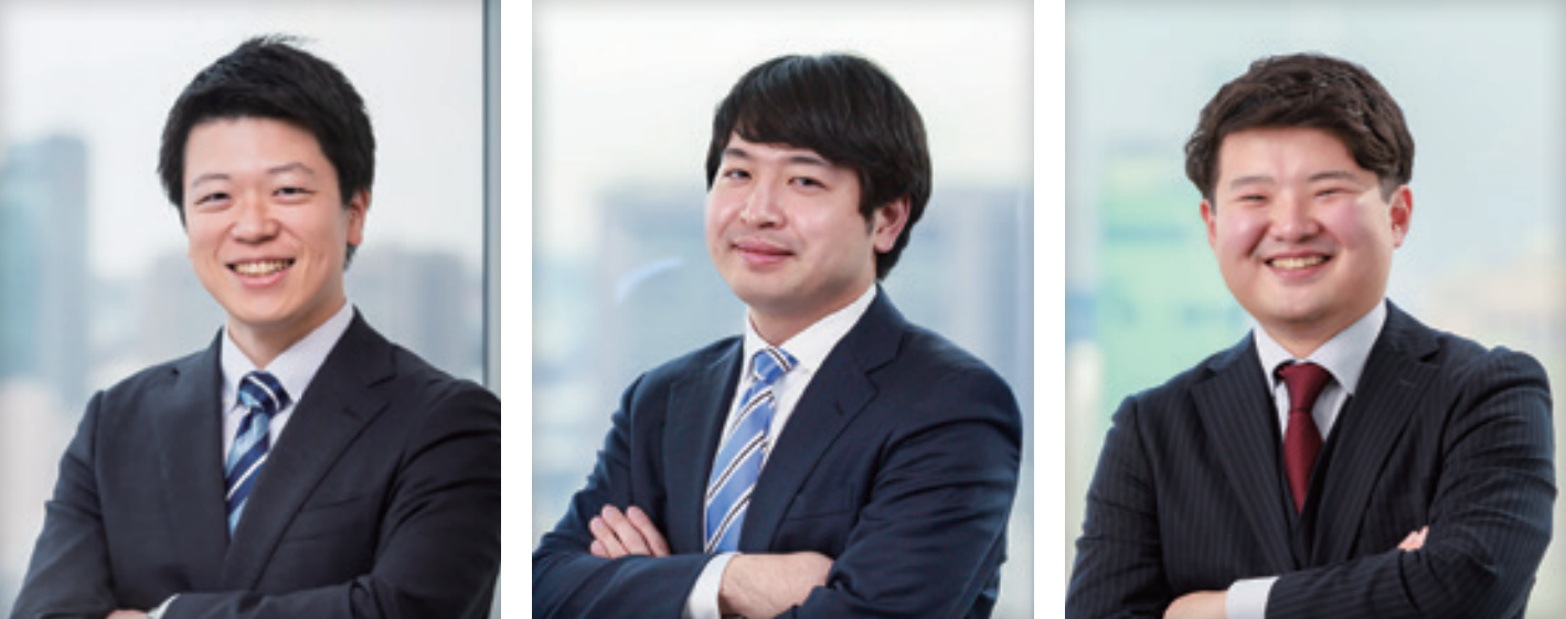 寺門 峻佑 氏（左）、芥川 詩門 氏（中）、中山 翔太 氏（右）