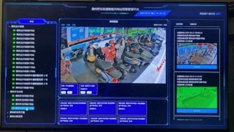電動自転車充電安全警報管理プラットフォーム画面