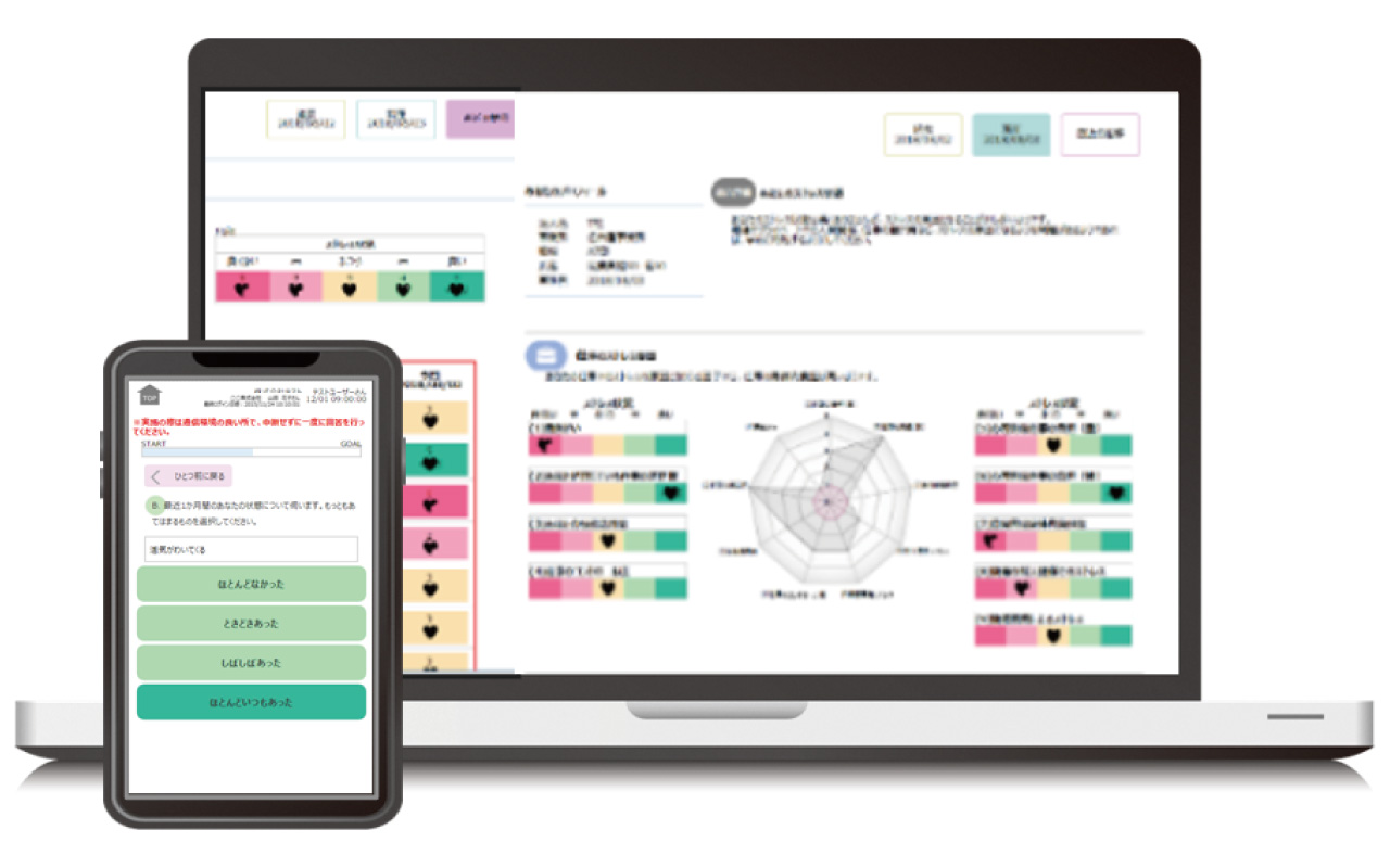 当社ストレスチェックシステムのイメージ画像