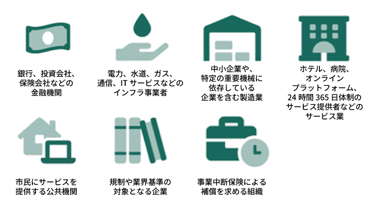 BCPは大企業にのみ必要だと考える人もいるが、事業の中断を回避したいと考えるあらゆる組織にとって、BCPは不可欠
