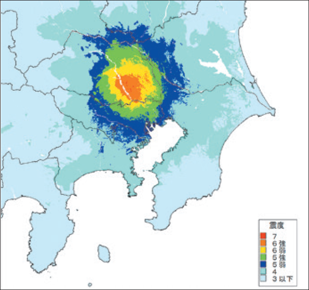 （d）さいたま直下地震（2013年想定）