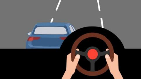 運転席からのトラックの前方