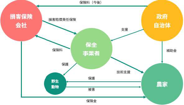 NbSプロジェクトでの損害賠償責任保険パイロットテストにおける相関図