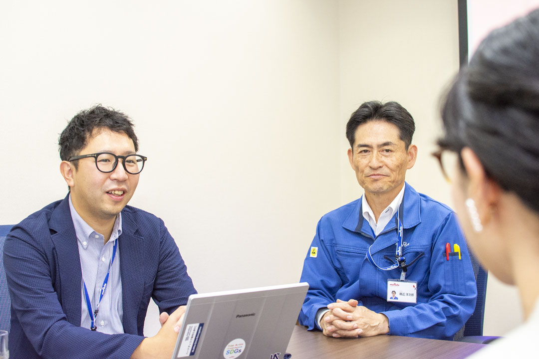 水リスクの分析を通じてネクストアクションが見えてきたと話す村田製作所の2人