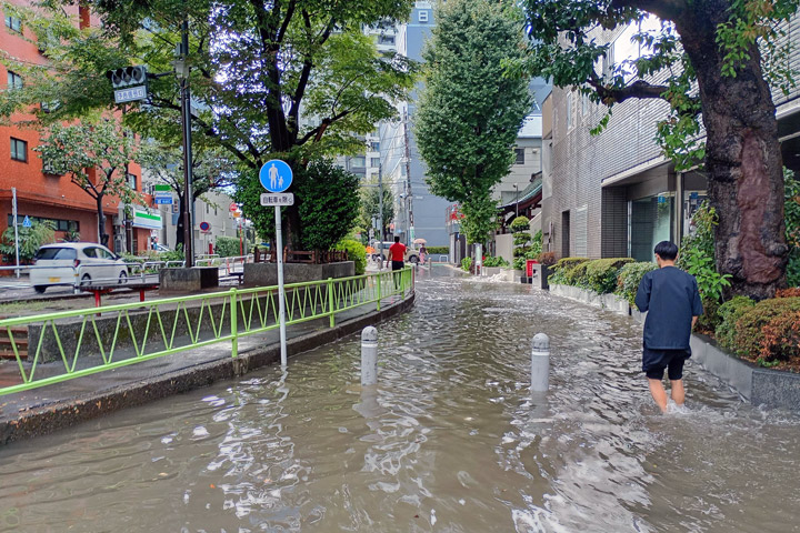 2025年9月の大雨で発生した内水氾濫