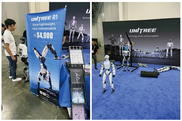 Ai4会場に展示されていたUNITREEのヒューマノイドロボット