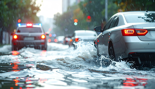 冠水した道路には入らないことが重要