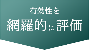 有効性を網羅的に評価
